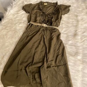 Green business casual dress